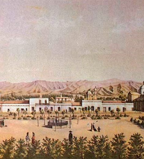 Vista de la Plaza Mayor de Mendoza